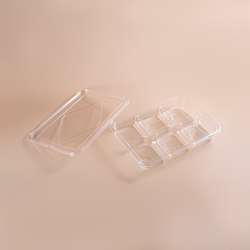 Caja de pastelería rectangular de 6 compartimentos Caja de pastelería rectangular de 6 compartimentos