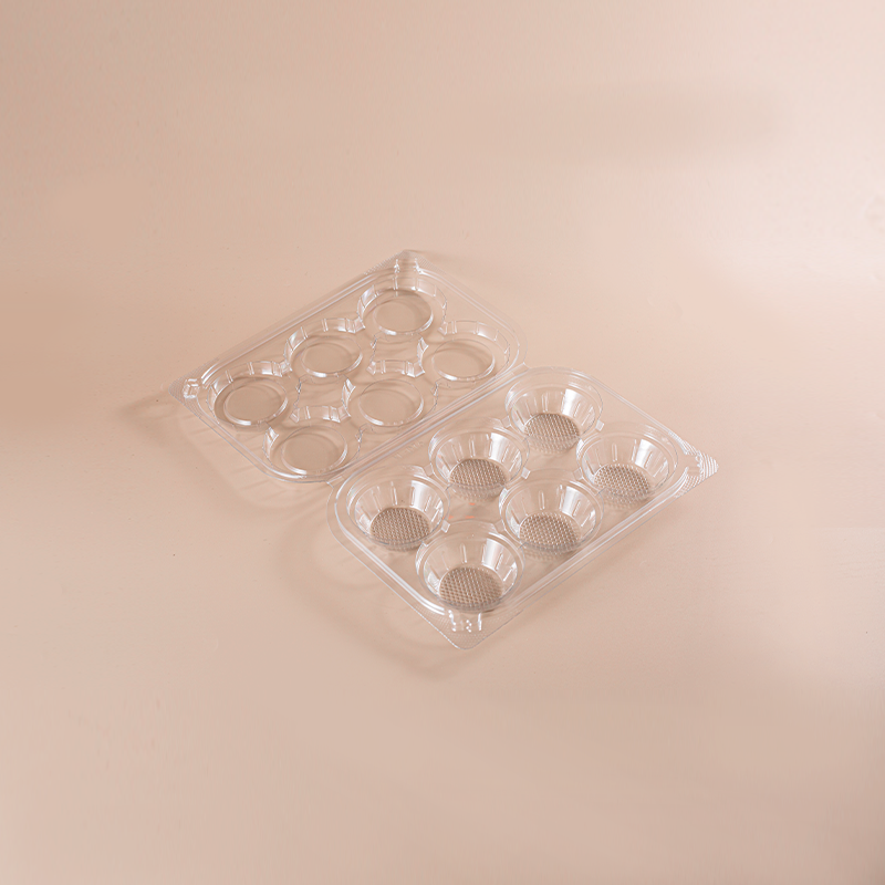 Caja transparente de 9 compartimentos para tartas de huevo