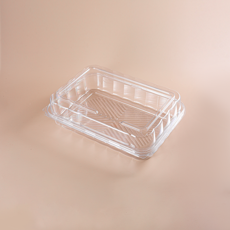 Caja de PP para panadería con tapa tipo concha